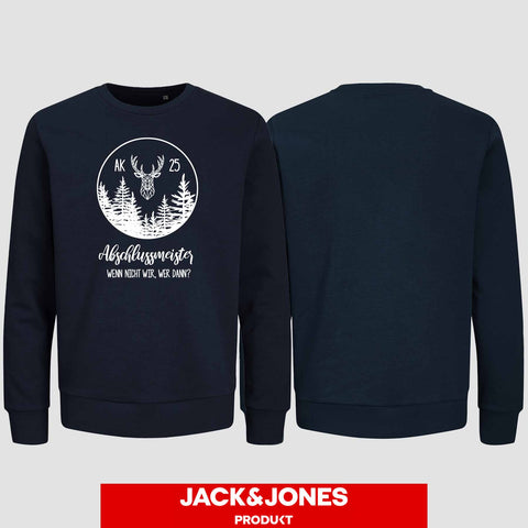 1018 "wenn nicht wir" Abschluss Sweatshirt by Jack&Jones einseitig bedruckt