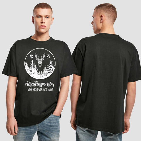 1018 "Abschlussmeister2" Abschluss Oversize T-Shirt einseitig bedruckt