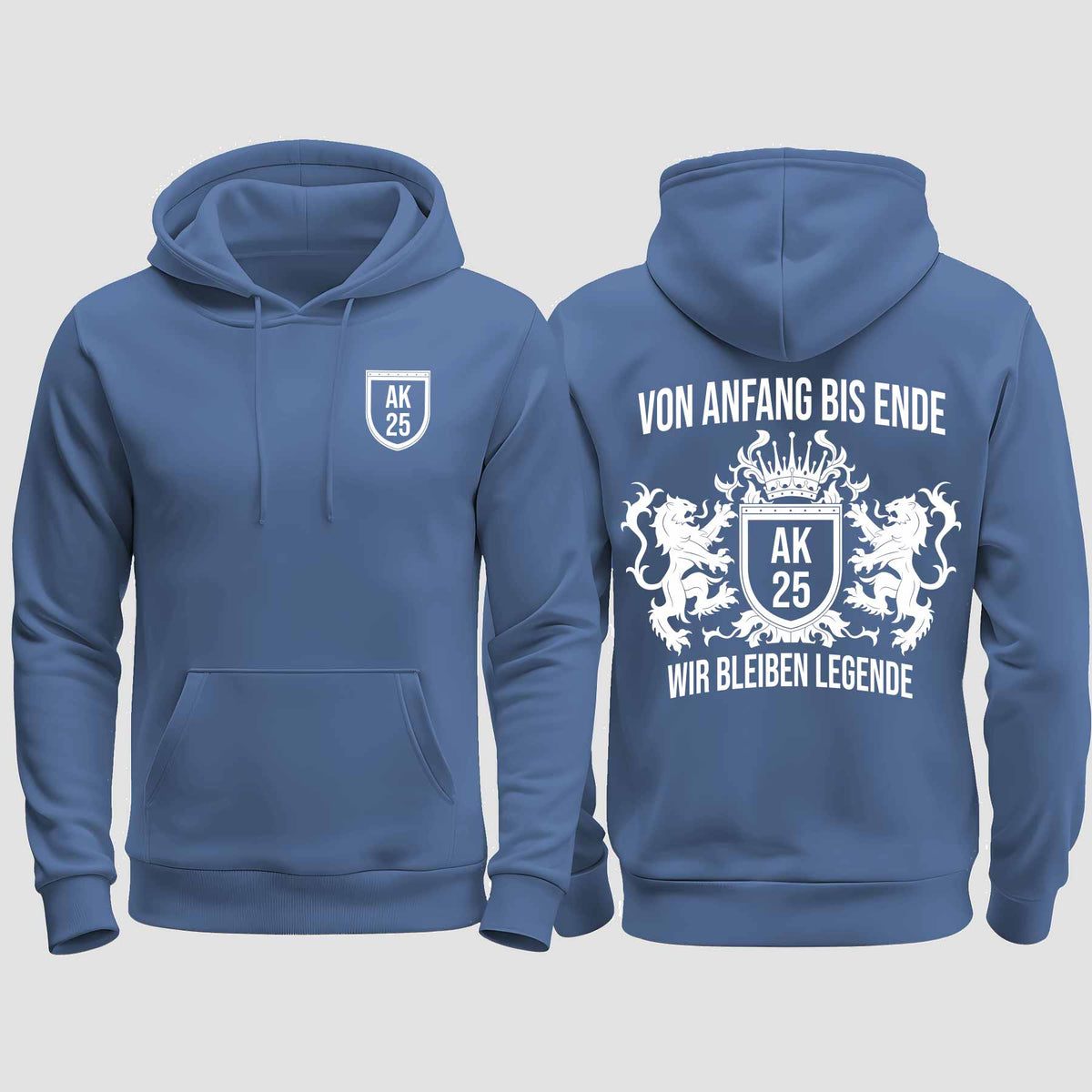 1023 "Legende" Abschluss regular College Hoodie beidseitig bedruckt