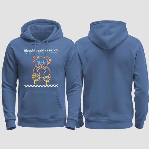 1014 "Teddy X" Abschluss regular College Hoodie einseitig bedruckt