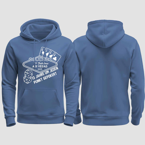 1012 "Abi Vegas" Abi regular College Hoodie einseitig bedruckt