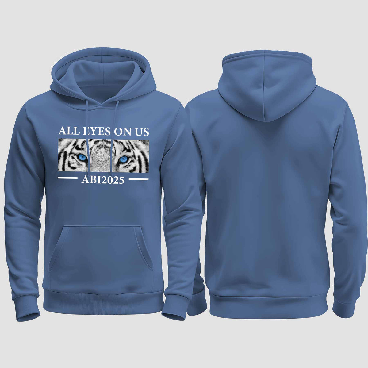 1021 "All Eyes Tiger" Abi regular College Hoodie einseitig bedruckt