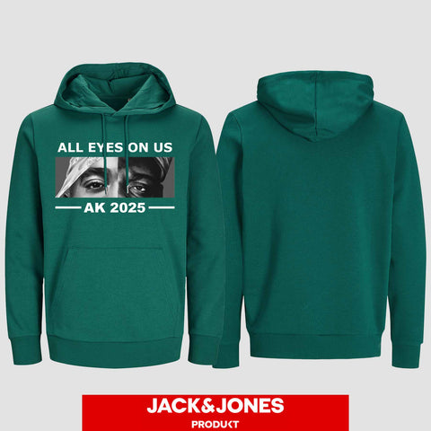 1022 "ALL EYES ON US" Abschluss Hoodie by Jack&Jones einseitig bedruckt