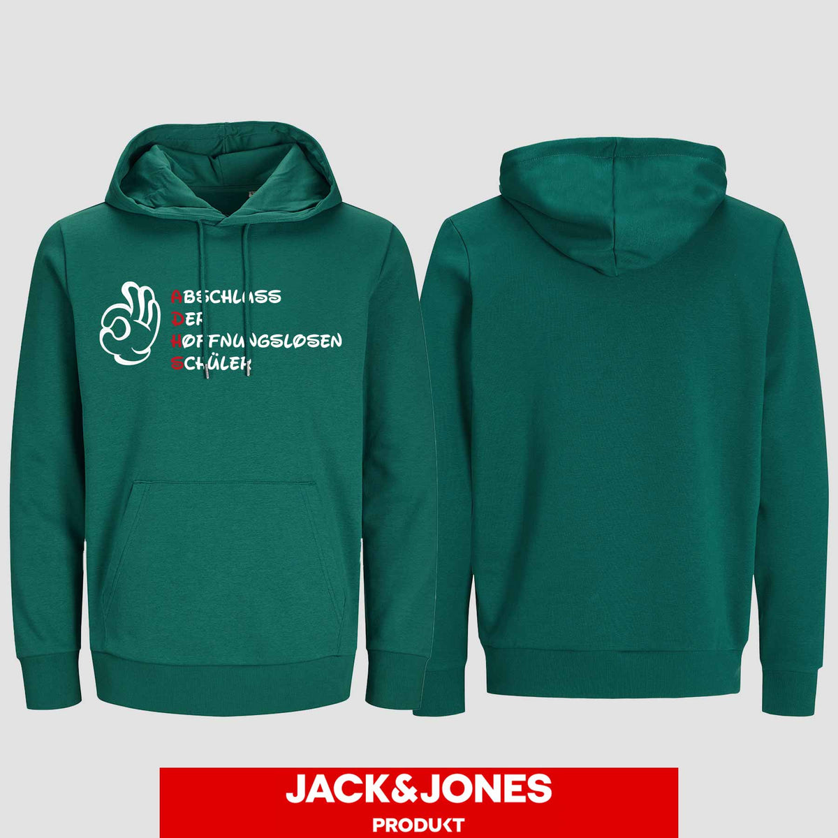 1011 "A.D.H.S" Abschluss Hoodie by Jack&Jones einseitig bedruckt