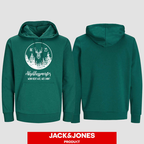 1018 "Abschlussmeister2" Abschluss Hoodie by Jack&Jones einseitig bedruckt