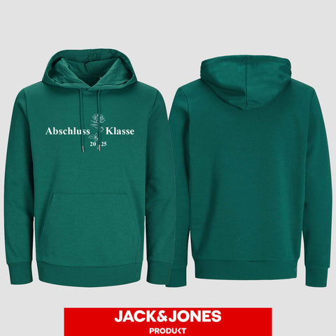 1019 "Abschluss Rose" Abschluss Hoodie by Jack&Jones einseitig bedruckt