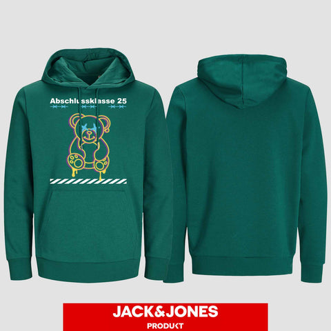 1014 "Teddy X" Abschluss Hoodie by Jack&Jones einseitig bedruckt