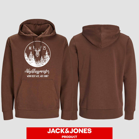 1018 "Abschlussmeister2" Abschluss Hoodie by Jack&Jones einseitig bedruckt