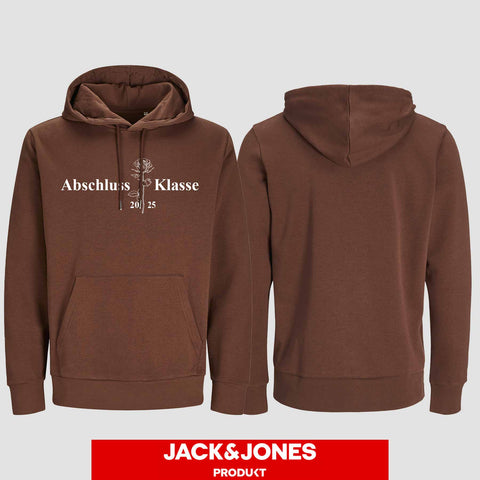 1019 "Abschluss Rose" Abschluss Hoodie by Jack&Jones einseitig bedruckt