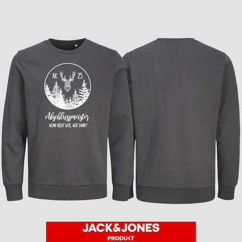 1018 "wenn nicht wir" Abschluss Sweatshirt by Jack&Jones einseitig bedruckt