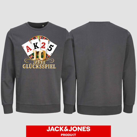 1009 "Glücksspiel" Abschluss Sweatshirt by Jack&Jones einseitig bedruckt