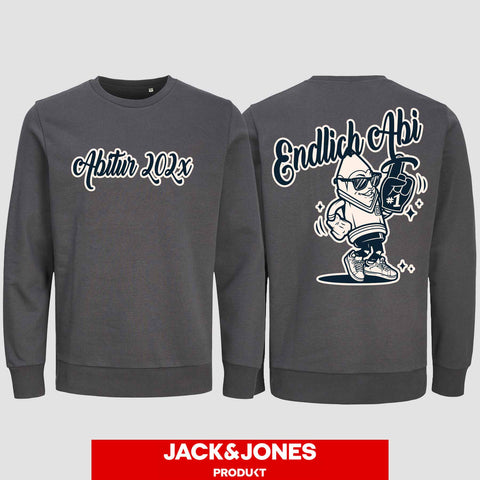 1060 "Endlich Abi" Abi Sweatshirt by Jack&Jones beidseitig bedruckt