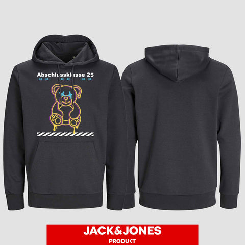 1014 "Teddy X" Abschluss Hoodie by Jack&Jones einseitig bedruckt