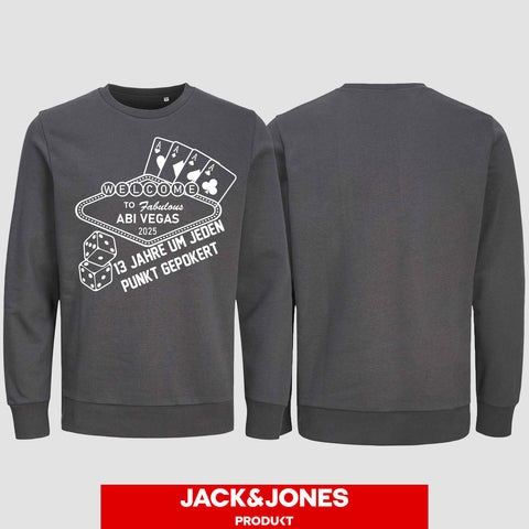 1012 "Abi Vegas" Abi Sweatshirt by Jack&Jones einseitig bedruckt