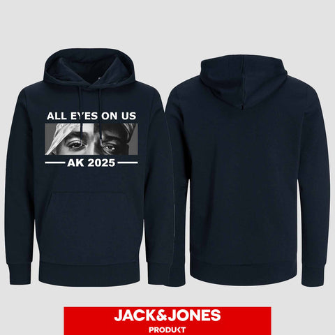 1022 "ALL EYES ON US" Abschluss Hoodie by Jack&Jones einseitig bedruckt