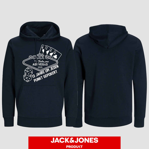 1012 "ABI VEGAS" Abi Hoodie by Jack&Jones einseitig bedruckt