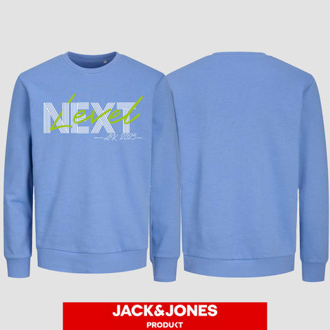 1045 "Next Level" Abschluss Sweatshirt by Jack&Jones einseitig bedruckt