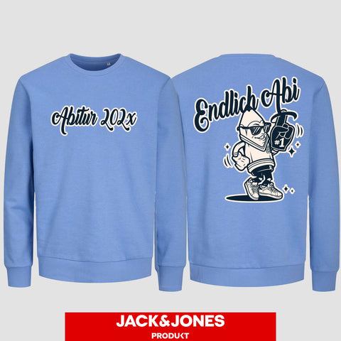 1060 "Endlich Abi" Abi Sweatshirt by Jack&Jones beidseitig bedruckt