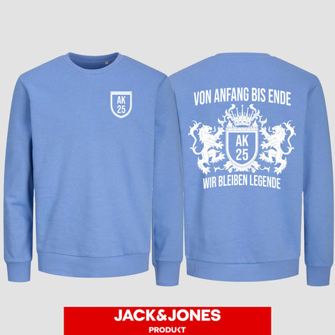 1023 "Anfang bis Ende" Abschluss Sweatshirt by Jack&Jones beidseitig bedruckt