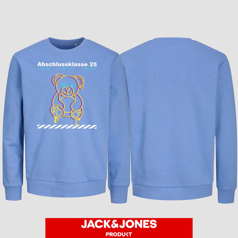 1014 "Teddy X" Abschluss Sweatshirt by Jack&Jones einseitig bedruckt