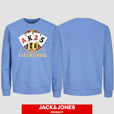 1009 "Glücksspiel" Abschluss Sweatshirt by Jack&Jones einseitig bedruckt