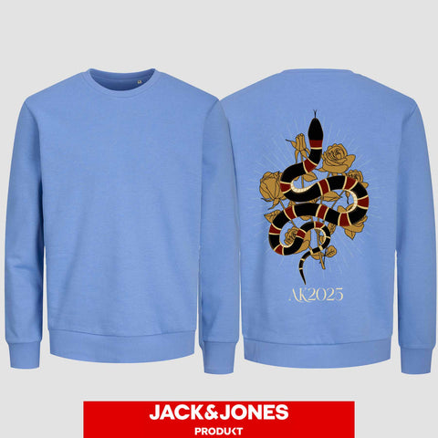 1042 "Snake" Abschluss Sweatshirt by Jack&Jones einseitig bedruckt