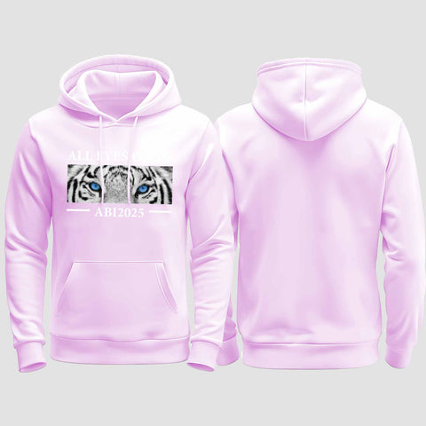 1021 "All Eyes Tiger" Abi regular College Hoodie einseitig bedruckt