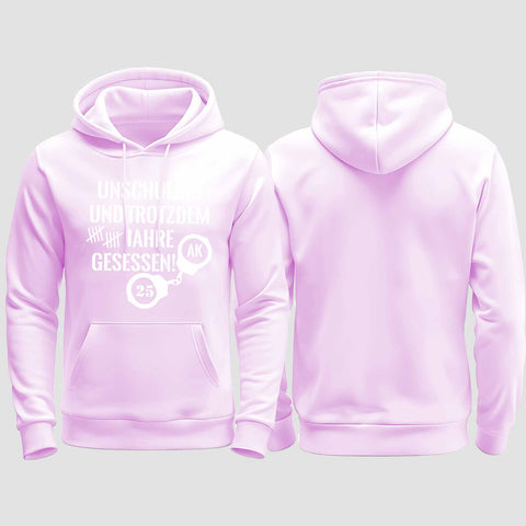 1008 "Unschuldig gesessen" Abschluss regular College Hoodie einseitig bedruckt