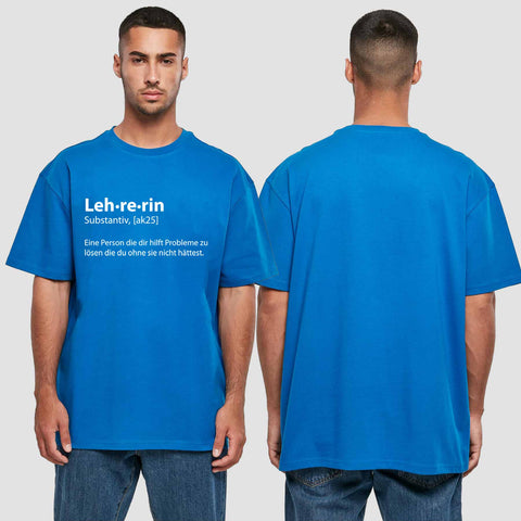 1050 "Definition Lehrerin" Abschluss Oversize T-Shirt einseitig bedruckt