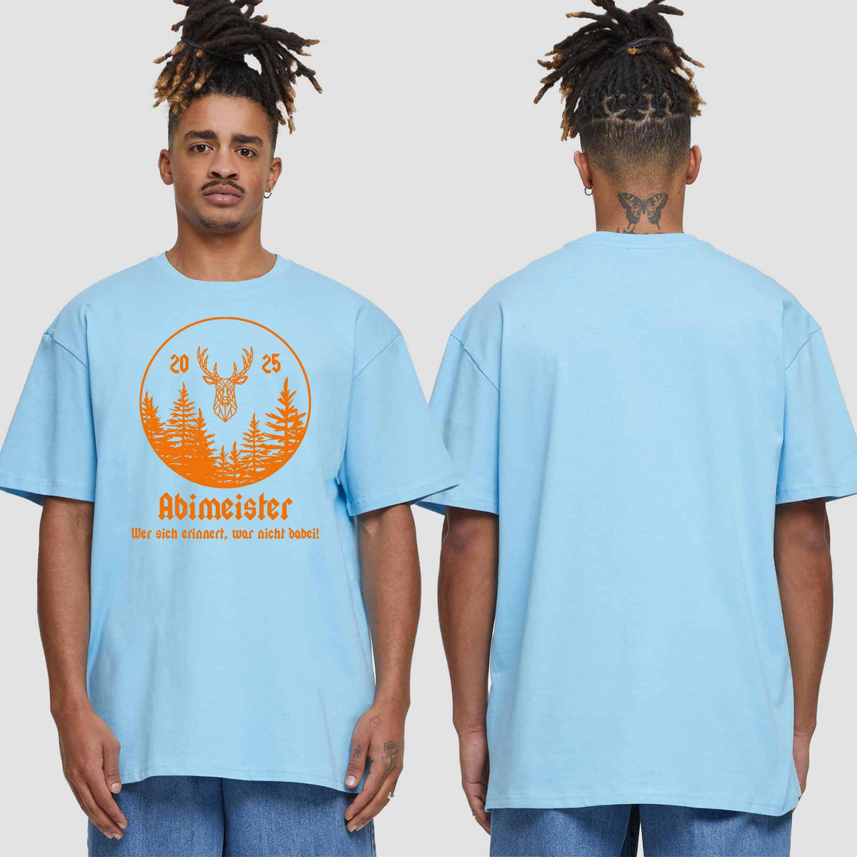 1004 "Abimeister" Abi Oversize T-Shirt einseitig bedruckt