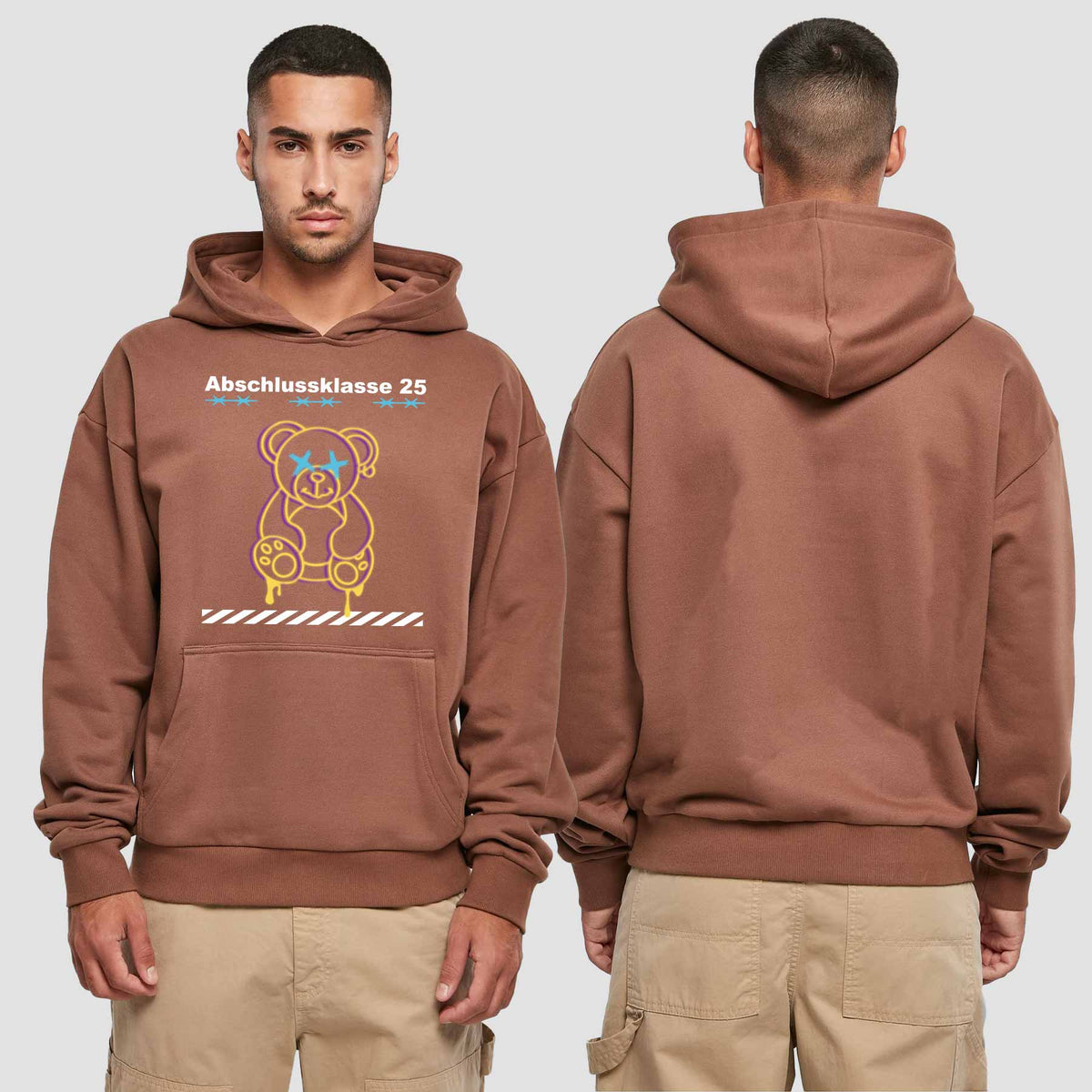 1014 "Teddy" Abschluss Premium Oversize Hoodie einseitig bedruckt