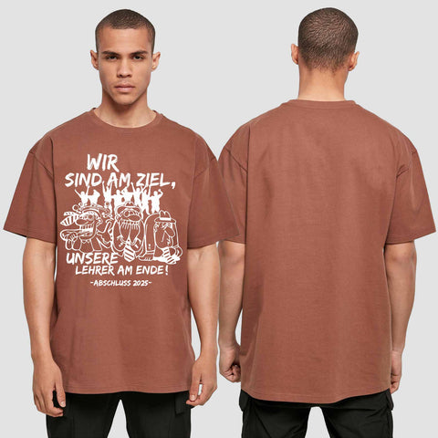 1044 "Lehrer am Ende" Abschluss Oversize T-Shirt einseitig bedruckt