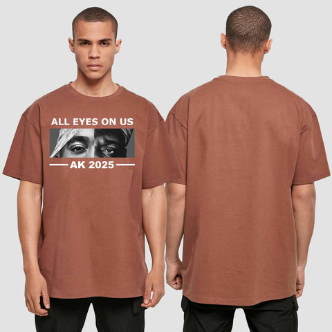 1022 "All Eyes on us" Abschluss Oversize T-Shirt einseitig bedruckt