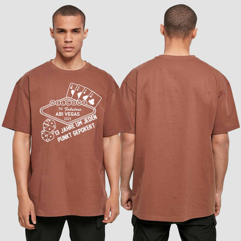 1012 "ABI VEGAS" Abi Oversize T-Shirt einseitig bedruckt