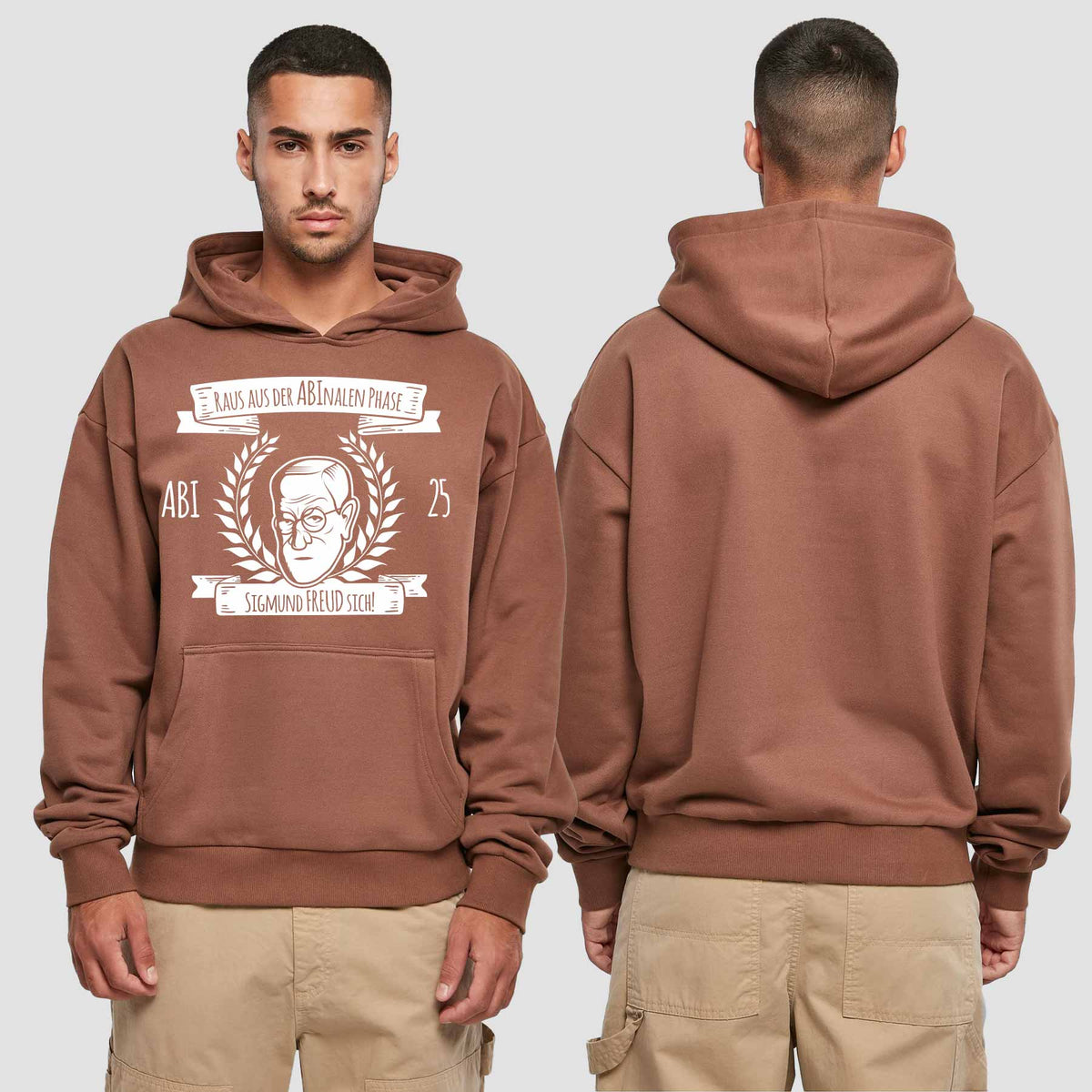 1005 "ABInale Phase" Abi Premium Oversize Hoodie einseitig bedruckt