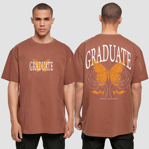 1052 "Graduate" Abi / Abschluss Oversize T-Shirt beidseitig bedruckt