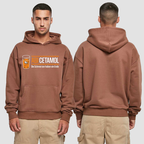 1001 "Abicetamol" Abi Premium Oversize Hoodie einseitig bedruckt