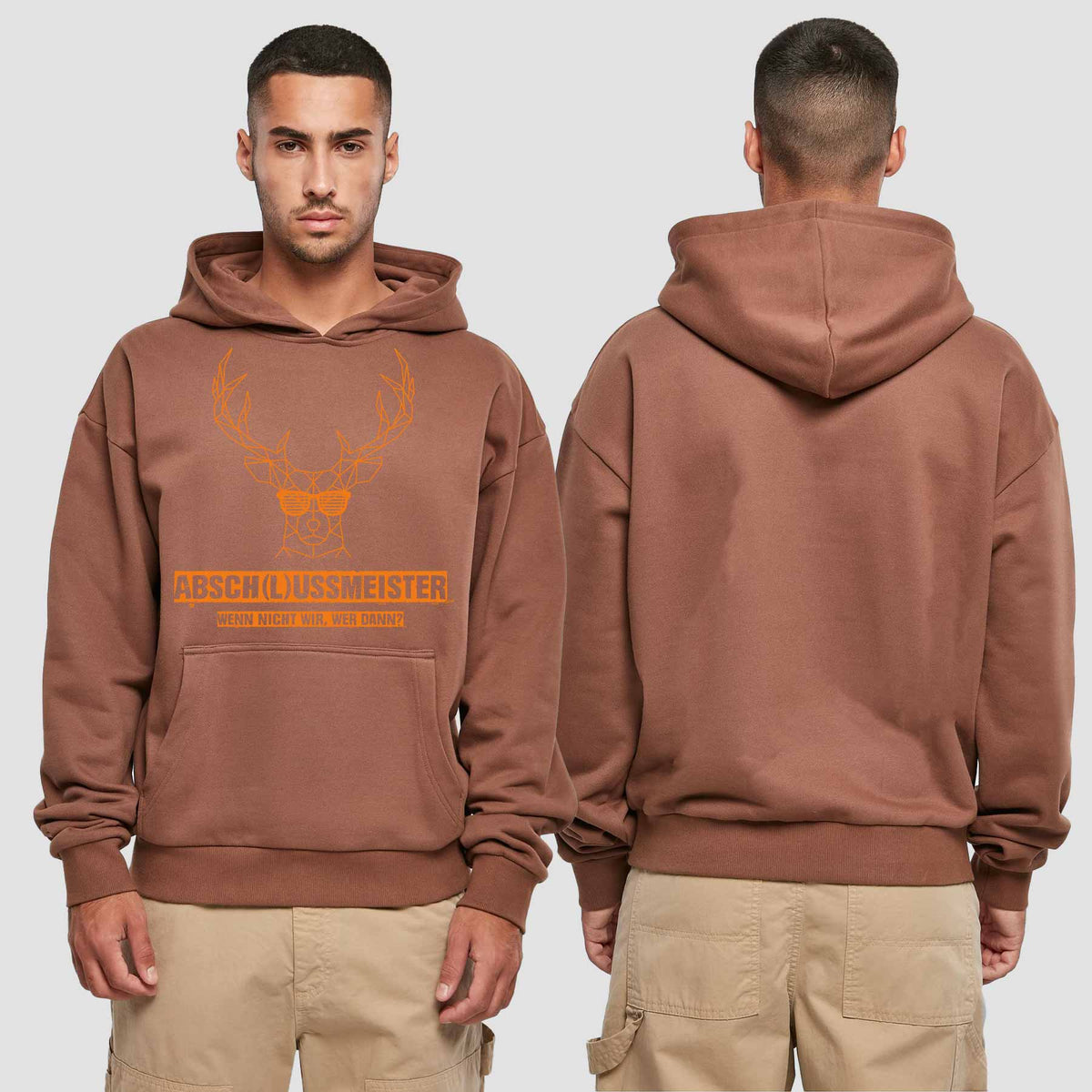 1013 "wenn nicht wir..." Abschluss Premium Oversize Hoodie einseitig bedruckt