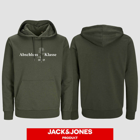 1019 "Abschluss Rose" Abschluss Hoodie by Jack&Jones einseitig bedruckt