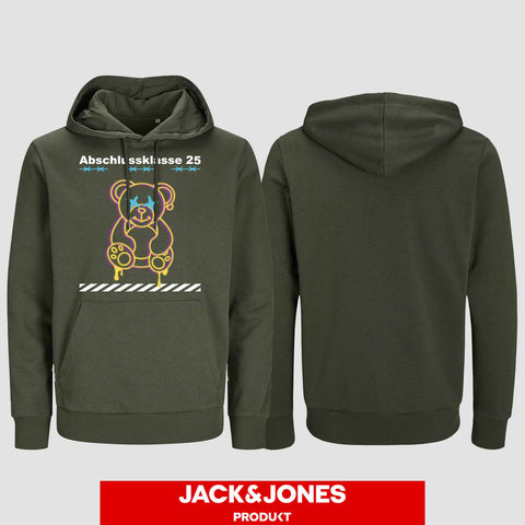 1014 "Teddy X" Abschluss Hoodie by Jack&Jones einseitig bedruckt