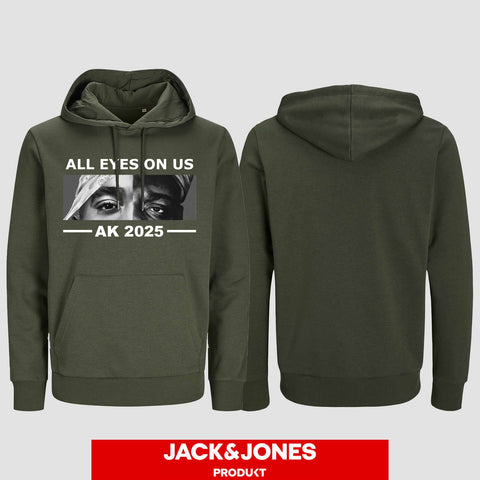 1022 "ALL EYES ON US" Abschluss Hoodie by Jack&Jones einseitig bedruckt