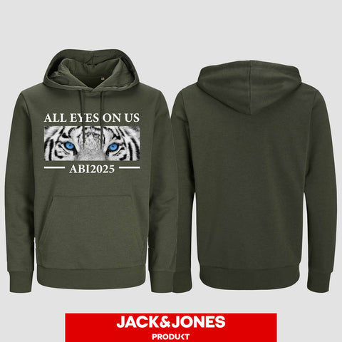 1021 "All Eyes on Us Tiger" ABI Hoodie by Jack&Jones einseitig bedruckt