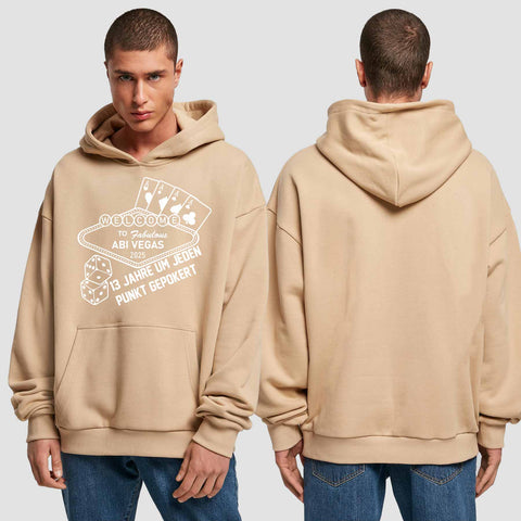 1012 "Abivegas" Abi Premium Oversize Hoodie einseitig bedruckt