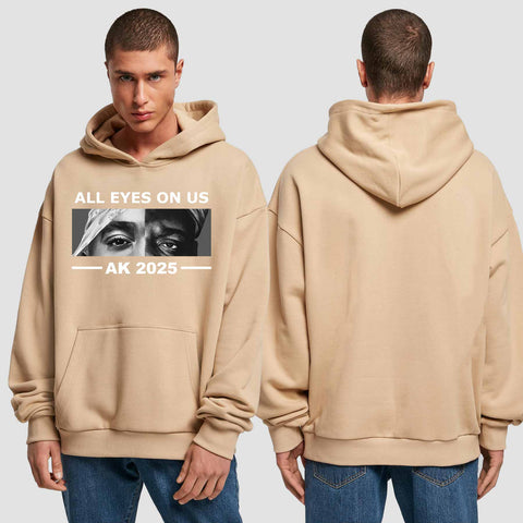 1022 "all Eyes" Abschluss Premium Oversize Hoodie einseitig bedruckt