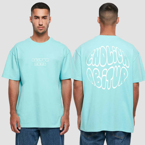 1037 "Endlich Abitur" ABI Oversize T-Shirt beidseitig bedruckt