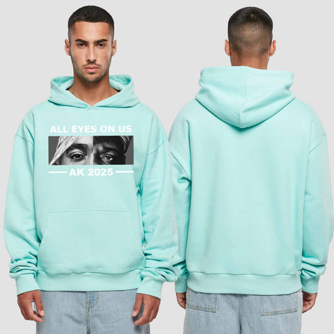 1022 "all Eyes" Abschluss Premium Oversize Hoodie einseitig bedruckt