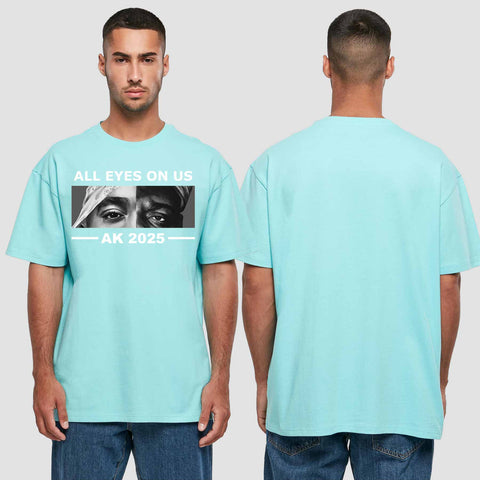 1022 "All Eyes on us" Abschluss Oversize T-Shirt einseitig bedruckt