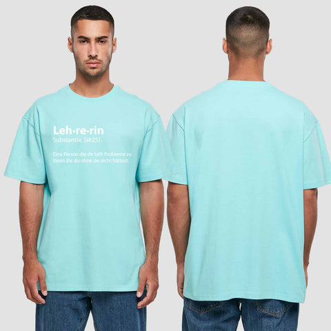 1050 "Definition Lehrerin" Abschluss Oversize T-Shirt einseitig bedruckt