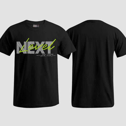 1045 "NEXT Level" Abschluss T-Shirt einseitig bedruckt