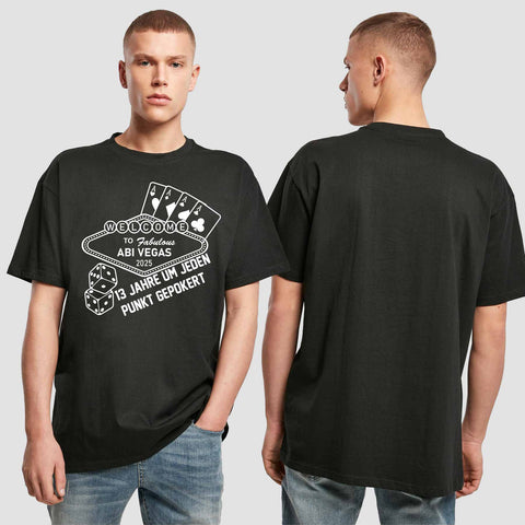 1012 "ABI VEGAS" Abi Oversize T-Shirt einseitig bedruckt